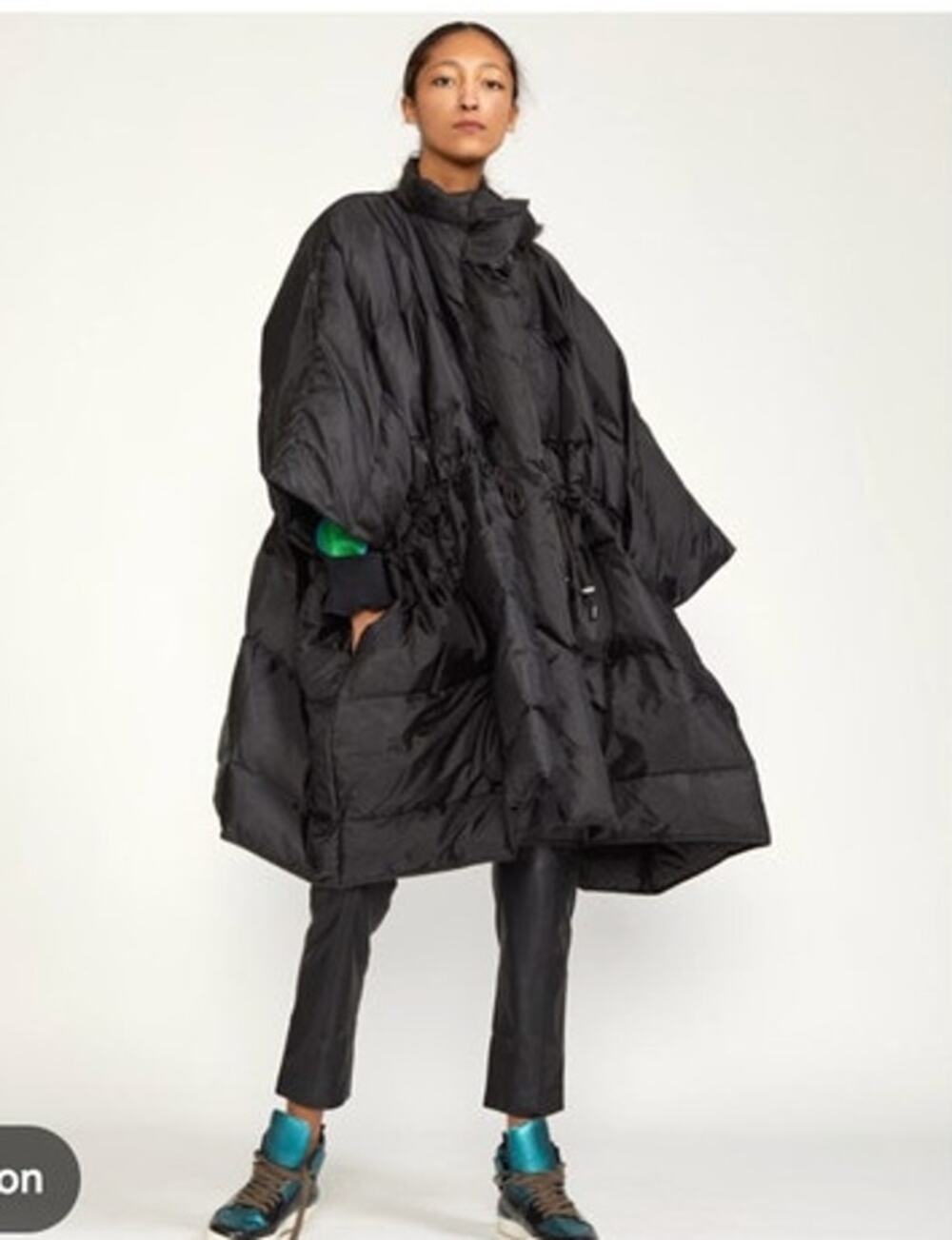 CYNTHIA ROWLEY OS S M L XL Cindy Black Down Puffer Oversize Coat Jacket NWT